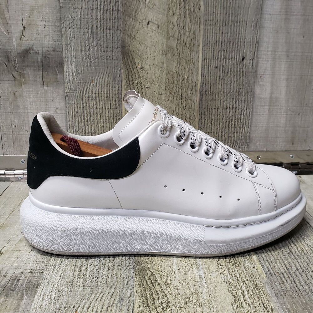 Alexander McQueen Oversized Women's 9.5 White Athletic Leather Shoes Sneakers